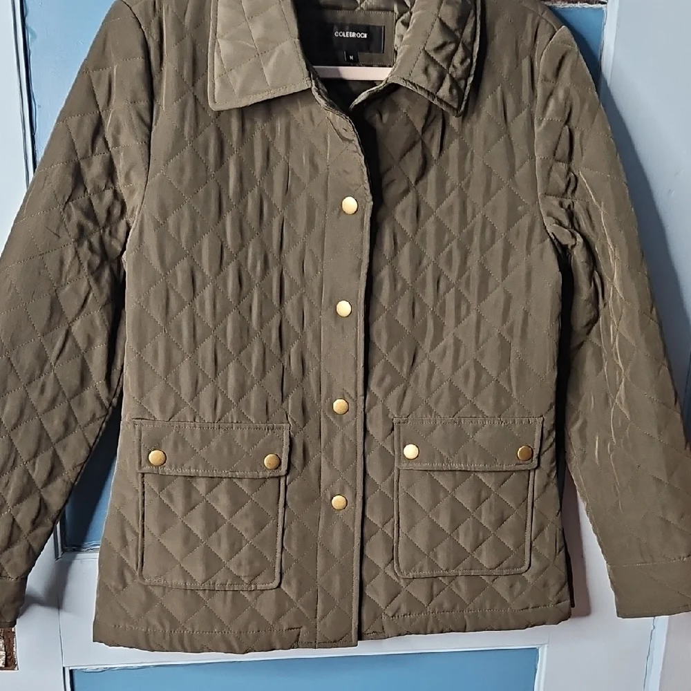 Colebrook Women's Quilted Jacket - Olive Green Medium - Picture 4 of 12